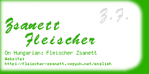 zsanett fleischer business card